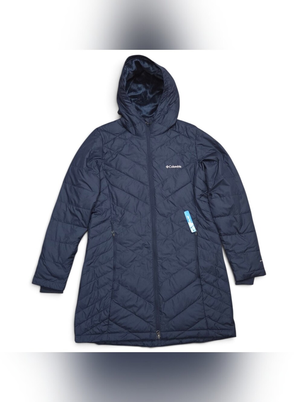 Columbia Womens Heavenly Long Hooded Jacket Navy Size L